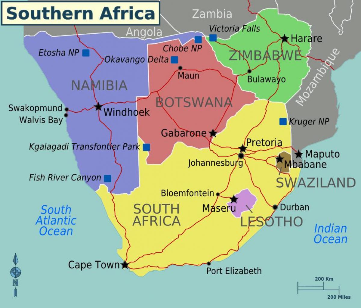 Kartta maputo Swazimaa