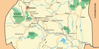 Ezulwini valley, Swazimaa kartta