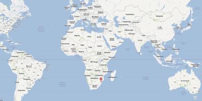 Kartta Swazimaa on maailman